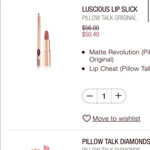 ISO Charlotte tilbury pillow talk set